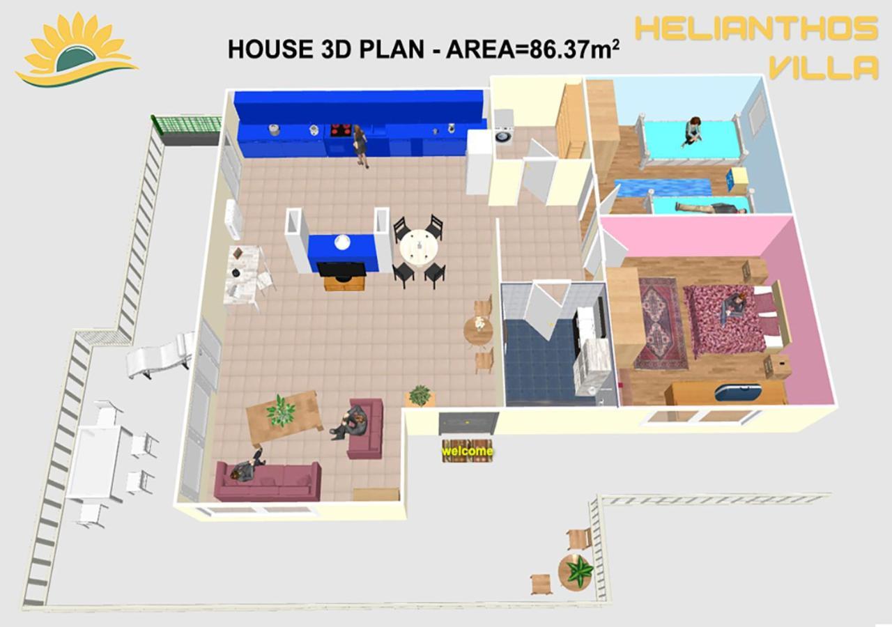 Helianthos Villa - Apartment No1 PalaiónTsiflíkion 外观 照片
